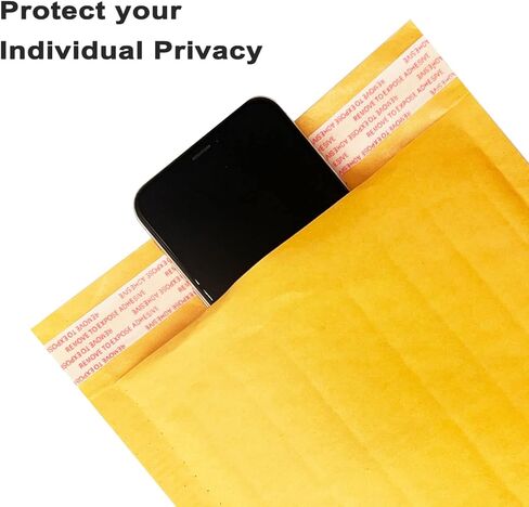 Coolpkg Kraft Bubble Mailer، أظرف شحن فقاعية ذاتية الغلق، ظرف مبطن، صنع في الولايات المتحدة الأمريكية (50، 4 * 8) in Kuwait