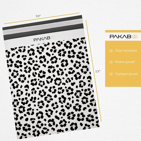PAKABOO Poly Mailer Shipping Bags 10x13 Inch, 100 Pack, Non-Padded Envelopes with Tamper Proof Self-Seal, Thank You Black & White Print Packaging in Saudi Arabia