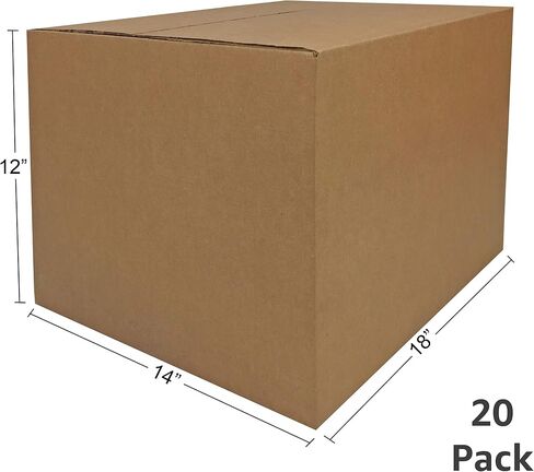 مجموعة الصناديق المتحركة من uBoxes مقاس 45.72 سم × 35.56 سم × 30.48 سم (صناديق متوسطة - عبوة من 20 قطعة) in Kuwait