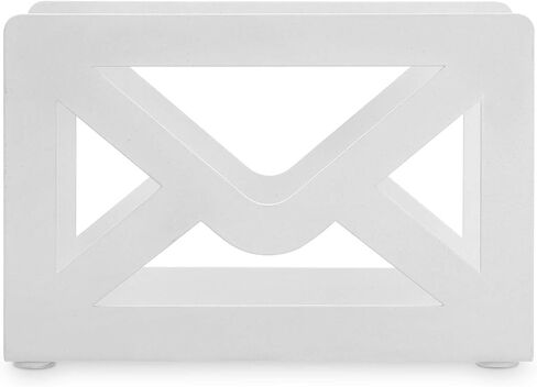 MyGift Black Metal Desktop Mail Holder with Cutout Envelope Design Home and Office Desk Letter Organizer in Saudi Arabia