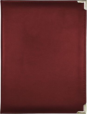 Samsill Classic Business Padfolio، محفظة تنفيذية، جلد صناعي أسود، زوايا نحاسية، منظم مستندات السيرة الذاتية، يحمل لوحة كتابة مقاس 8.5 × 11 بوصة، حلقة قلم in Kuwait