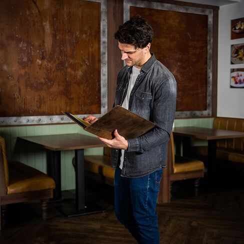 Moonster Leather Portfolio Professional Organizer Padfolio – Resume Folder with Luxury Pen - Leather Binder Portfolio Writing Pad with Business Card Holder - Portfolio Folder for Men & Women in Kuwait