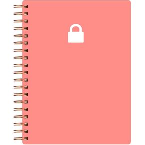 Spiral Password Book with Alphabetical Tabs - 3.5x5.25 inch Password Keeper with A-Z Tabs for Internet Login, Website, Username, Password. Black Password Notebook for Home or Office