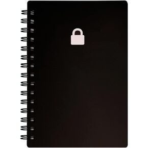 Spiral Password Book with Alphabetical Tabs - 3.5x5.25 inch Password Keeper with A-Z Tabs for Internet Login, Website, Username, Password. Black Password Notebook for Home or Office in Saudi Arabia