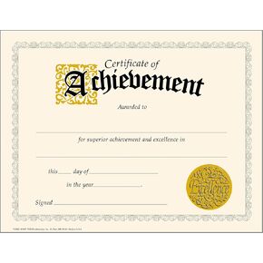 TREND enterprises, Inc. Certificate of Achievement Classic Certificates, 30 ct in Kuwait