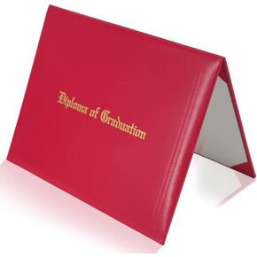 GraduatePro Imprinted Diploma Cover 8.5 x 11, Leatherette Padded Certificate Covers, Graduation Document Holder Letter Size, Black