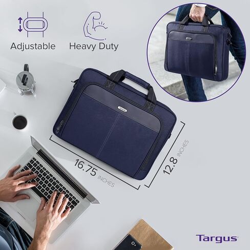 Targus Laptop Bag Classic Slim Briefcase Messenger Bag, Spacious, Ergonomic, Foam Padded Laptop Case for Devices in Kuwait
