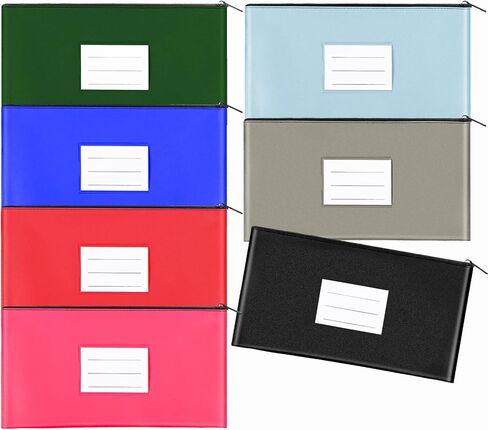 Isink 7 Pack Money bags with zipper for cash,11.2x6.3 inches Money pouches for cash,Bank deposit bags with zipper (7 Colors) in Saudi Arabia