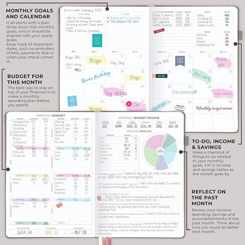Clever Fox Budget Planner Pro - منظم مالي + نظام ميزانية المغلف النقدي. مجلة مالية شهرية، متتبع النفقات ودفتر الحسابات الشخصية. غير مؤرخ - ابدأ في أي وقت. (7 × 10 بوصة) - رمادي in Kuwait