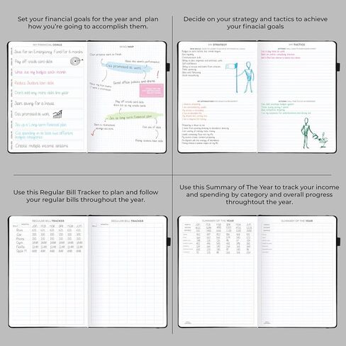 Clever Fox Budget Planner Pro - منظم مالي + نظام ميزانية المغلف النقدي. مجلة مالية شهرية، متتبع النفقات ودفتر الحسابات الشخصية. غير مؤرخ - ابدأ في أي وقت. (7 × 10 بوصة) - رمادي in Kuwait