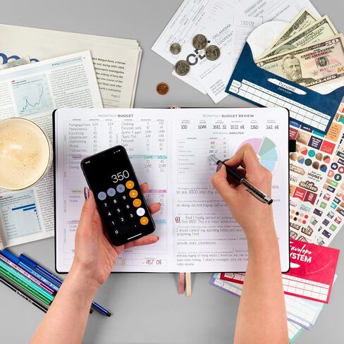Clever Fox Budget Planner Pro - منظم مالي + نظام ميزانية المغلف النقدي. مجلة مالية شهرية، متتبع النفقات ودفتر الحسابات الشخصية. غير مؤرخ - ابدأ في أي وقت. (7 × 10 بوصة) - رمادي in Kuwait