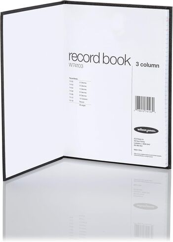 Wilson Jones Hardbound Accounting Journal, 9.25 x 7 Inches, 2 Columns, 80 Pages, 30 Lines per Page, Black (W74102A) in Kuwait