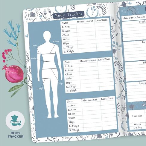 Boxclever Press Food Journal. Undated Food Diary with Trackers. Food Journals for Tracking Meals. Works with most Diet Plans. Food Log Journal measures 8 x 5.5'' in Saudi Arabia