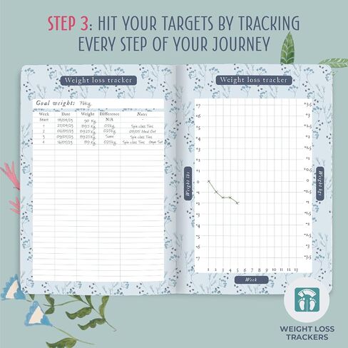 Boxclever Press Food Journal. Undated Food Diary with Trackers. Food Journals for Tracking Meals. Works with most Diet Plans. Food Log Journal measures 8 x 5.5'' in Saudi Arabia