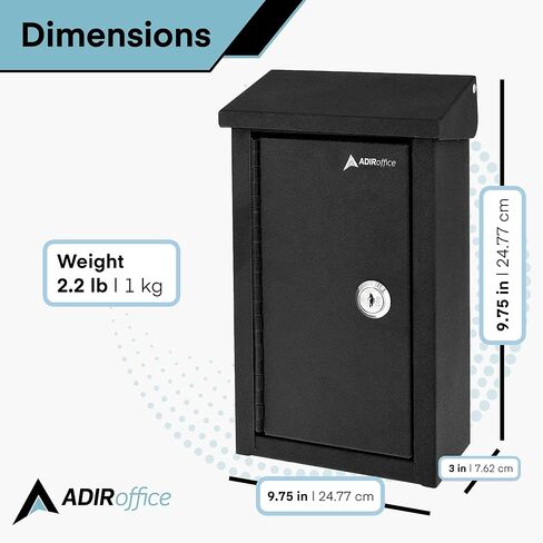AdirOffice Large Key Drop Box – Large Capacity Commercial Grade Storage Box – Safe & Secure Parcel & Packages - for Home & Business Use (Red) in Kuwait
