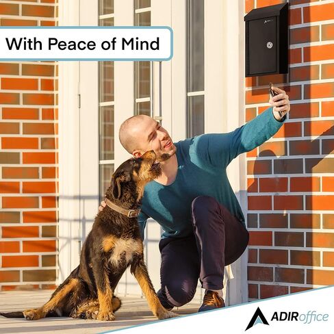 AdirOffice Large Key Drop Box – Large Capacity Commercial Grade Storage Box – Safe & Secure Parcel & Packages - for Home & Business Use (Red) in Kuwait