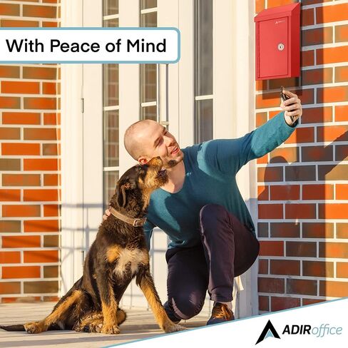صندوق إسقاط مفاتيح كبير خارجي من AdirOffice - صندوق تخزين عالي التحمل من الدرجة التجارية - طرود وحزم آمنة ومأمونة - للاستخدام المنزلي والتجاري (أسود) in Kuwait