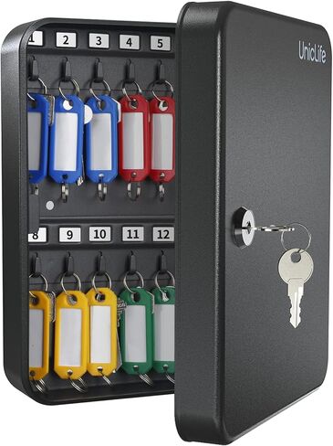 Uniclife 28 Key Cabinet Steel Security Lock Box with Combination Lock-Black in Kuwait