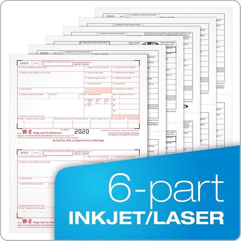Adams W2 Forms 2020, Tax Kit for 12 Employees, 6-Part Laser W2 Forms, 3 W3, Self Seal W2 Envelopes & Adams Tax Forms Helper Online (TXA12618-20), White, 8-1/2 x 11 in Saudi Arabia