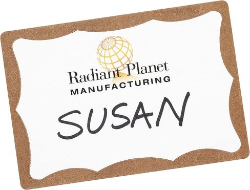 Avery Personalized Name Tags, Print or Write, Gold Border, 2-11/32" x 3-3/8", 100 Adhesive Tags (5146) in Saudi Arabia