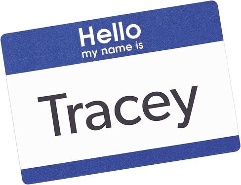 Avery Hello My Name Is Name Tags, White with Blue Border, 100 Removable Name Badges (05141) in Kuwait