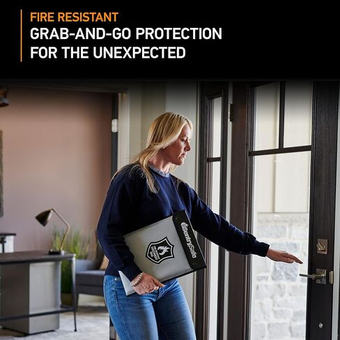 SentrySafe Dark Gray Fireproof and Waterproof Safe with Key Lock, Chest Lock Box with Carrying Handle for Travel, 0.28 Cubic Feet, 6.6 x 15.4 x 14.3 Inches, CFW20201 in Saudi Arabia