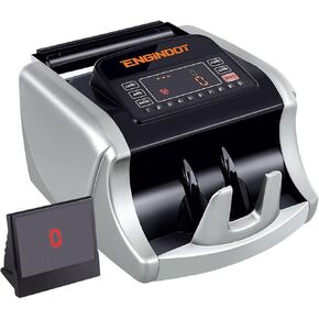 ماكينة عداد النقود ENGiNDOT مع UV/MG/IR/DBL/HLF/CHN/DD للكشف عن المزيفة، شاشة LED كبيرة لعداد الفاتورة مع ملحقات وفيرة (فضي) in Kuwait