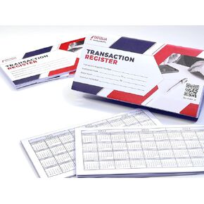 12 سجل فحص لدفتر الشيكات الشخصي مع ورق أكثر سمكًا لا ينزف، 6 × 3 بوصات - سجل دفتر شيكات سهل القراءة ومحمول للسجل الشخصي أو التجاري والودائع والائتمان والحساب المصرفي للتوفير in Kuwait