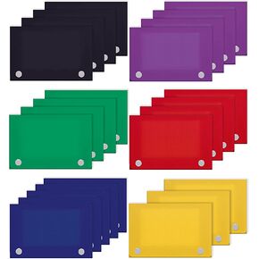 حافظة بطاقات الفهرس مقاس 7.62 سم × 12.7 سم من شركة Better Office Products، 24 قطعة، بلاستيك شبه صلب، مع فواصل شفافة للمؤشر، تشكيلة ألوان أساسية in Kuwait