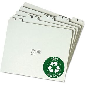 Smead 50376 Recycled Top Tab File Guides Alpha 1/5 Tab Pressboard Letter 25/Set in Saudi Arabia