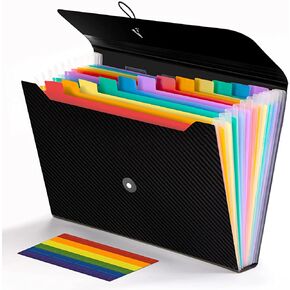 Expanding File Folder, 13 Pockets Accordion File Holder Organizer, A4 Letter Size Paper Document Receipt Organizer Accordian Filing Folder for Classroom, Home, Office and Travel in Saudi Arabia