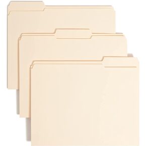 Smead Fastener File Folder, 1 Fastener, Reinforced 1/3-Cut Tab, Letter Size, Manila, 50 per Box (14534)