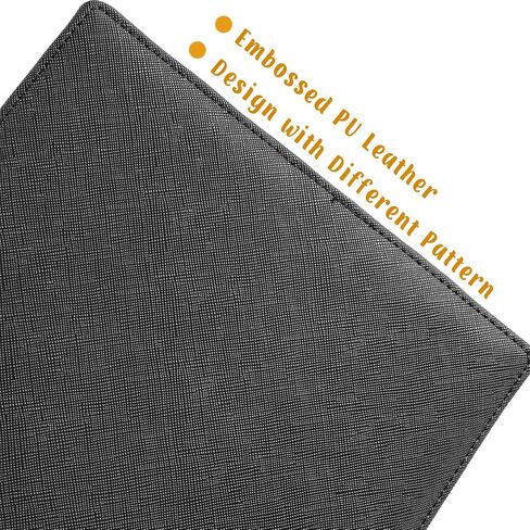 غطاء دفتر الشيكات الجلدي من Sanlykate للرجال والنساء، حامل بطاقات حافظة دفتر الشيكات RFID مع مقسم مجاني، تسجيل قياسي للشيكات المكررة مع إدراج القلم، صليب أسود in Kuwait
