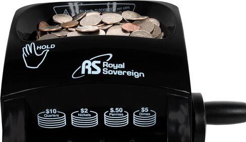 عداد/فارز العملات المعدنية اليدوي الصديق للبيئة بصف واحد من Royal Sovereign (QS-2N)، فردي، أسود in Saudi Arabia