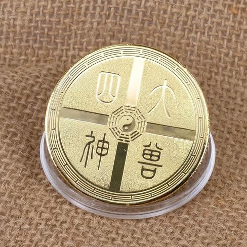 Ancient Mythical Creatures Lucky Coin Lottery Ticket Scratcher Tool Lucky Charms Challenge Coin in Saudi Arabia