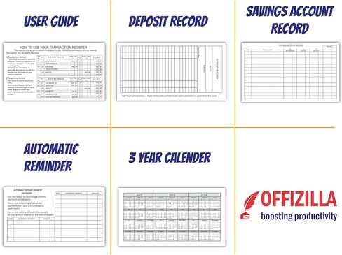 12 سجل فحص لدفتر الشيكات الشخصي مع ورق أكثر سمكًا لا ينزف، 6 × 3 بوصات - سجل دفتر شيكات سهل القراءة ومحمول للسجل الشخصي أو التجاري والودائع والائتمان والحساب المصرفي للتوفير in Kuwait