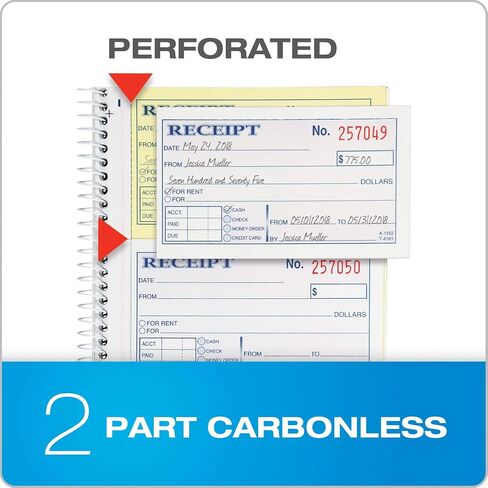 Adams Auto Repair Order Forms, 8.5 x 7.44 Inch, 3-Part, Carbonless, 50-Pack, White and Canary (GT3870) in Saudi Arabia
