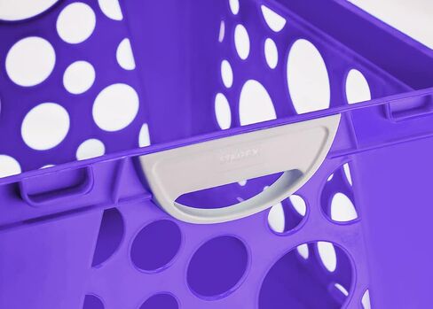 Storex Premium File Crate with Molded Handles – Letter and Legal Document and Folder Storage, Purple/White 1-Pack (61754A03C) in Saudi Arabia