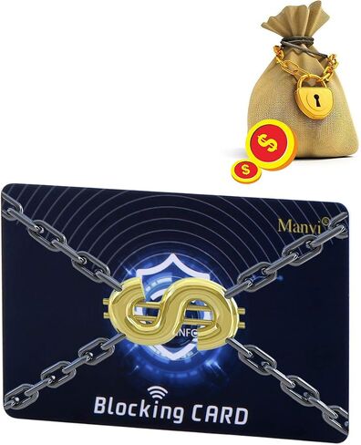 5Pcs RFID Blocking Card, Protection Entire Wallet and Purse Shield, Contactless NFC Bank Debit Credit Card Protector Blocker (Blue) in Kuwait