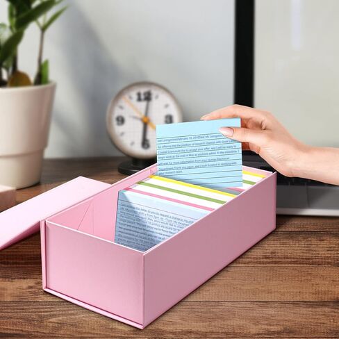 3x5 Index Card Holder Card File Box Organizer, Hold 1200 3x5-Inch Flash Cards 4 Pack Black in Kuwait
