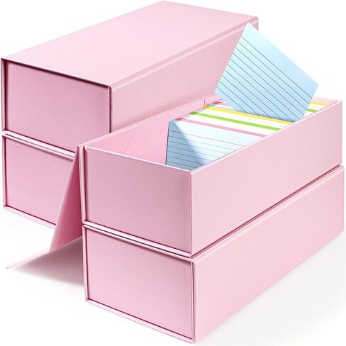 3x5 Index Card Holder Card File Box Organizer, Hold 1200 3x5-Inch Flash Cards 4 Pack Black in Kuwait