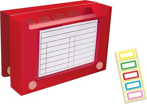 حافظة بطاقات الفهرس مقاس 7.62 سم × 12.7 سم من شركة Better Office Products، 24 قطعة، بلاستيك شبه صلب، مع فواصل شفافة للمؤشر، تشكيلة ألوان أساسية in Saudi Arabia