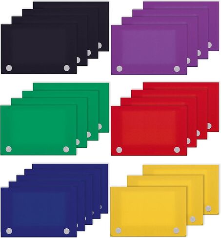 حافظة بطاقات الفهرس مقاس 7.62 سم × 12.7 سم من شركة Better Office Products، 24 قطعة، بلاستيك شبه صلب، مع فواصل شفافة للمؤشر، تشكيلة ألوان أساسية in Saudi Arabia