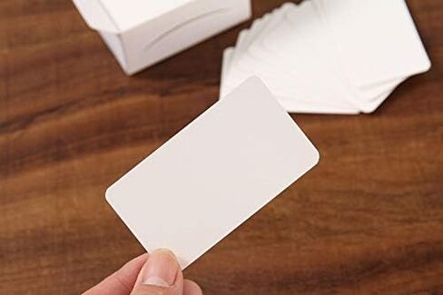 Fecedy 100pcs Blank Kraft Paper Card Word Card Message Card DIY Gift Card (White) in Kuwait