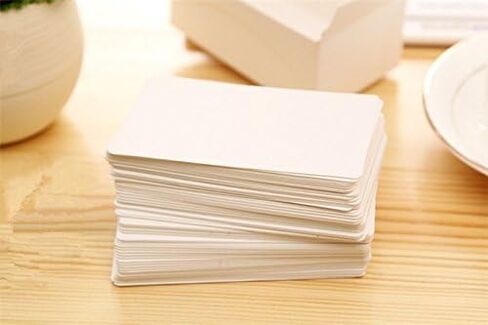 Fecedy 100pcs Blank Kraft Paper Card Word Card Message Card DIY Gift Card (White) in Kuwait