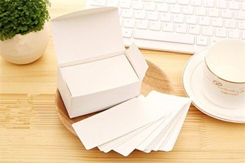 Fecedy 100pcs Blank Kraft Paper Card Word Card Message Card DIY Gift Card (White) in Kuwait