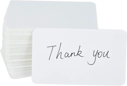 Fecedy 100pcs Blank Kraft Paper Card Word Card Message Card DIY Gift Card (White) in Kuwait