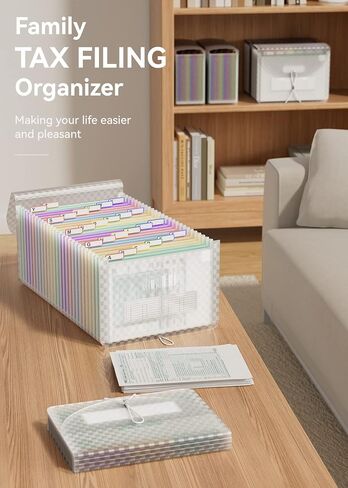 ABC life 26 Pockets Accordian File Folder Organizer Letter Size Expanding File Folder, A4 Portable Document Paper School Organizer, Expandable Multicolor Accordion Filing Folders with Labels(Pink) in Saudi Arabia