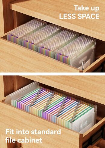 ABC life 26 Pockets Accordian File Folder Organizer Letter Size Expanding File Folder, A4 Portable Document Paper School Organizer, Expandable Multicolor Accordion Filing Folders with Labels(Pink) in Saudi Arabia