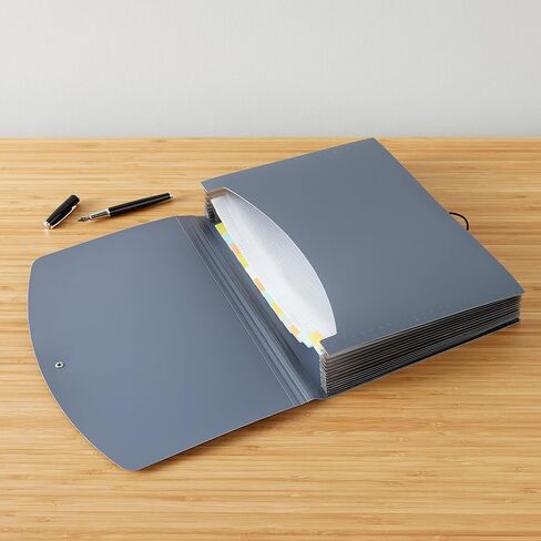 Amazon Basics Expanding Organizer File Folder, Letter Size - Black, 1-Pack in Kuwait